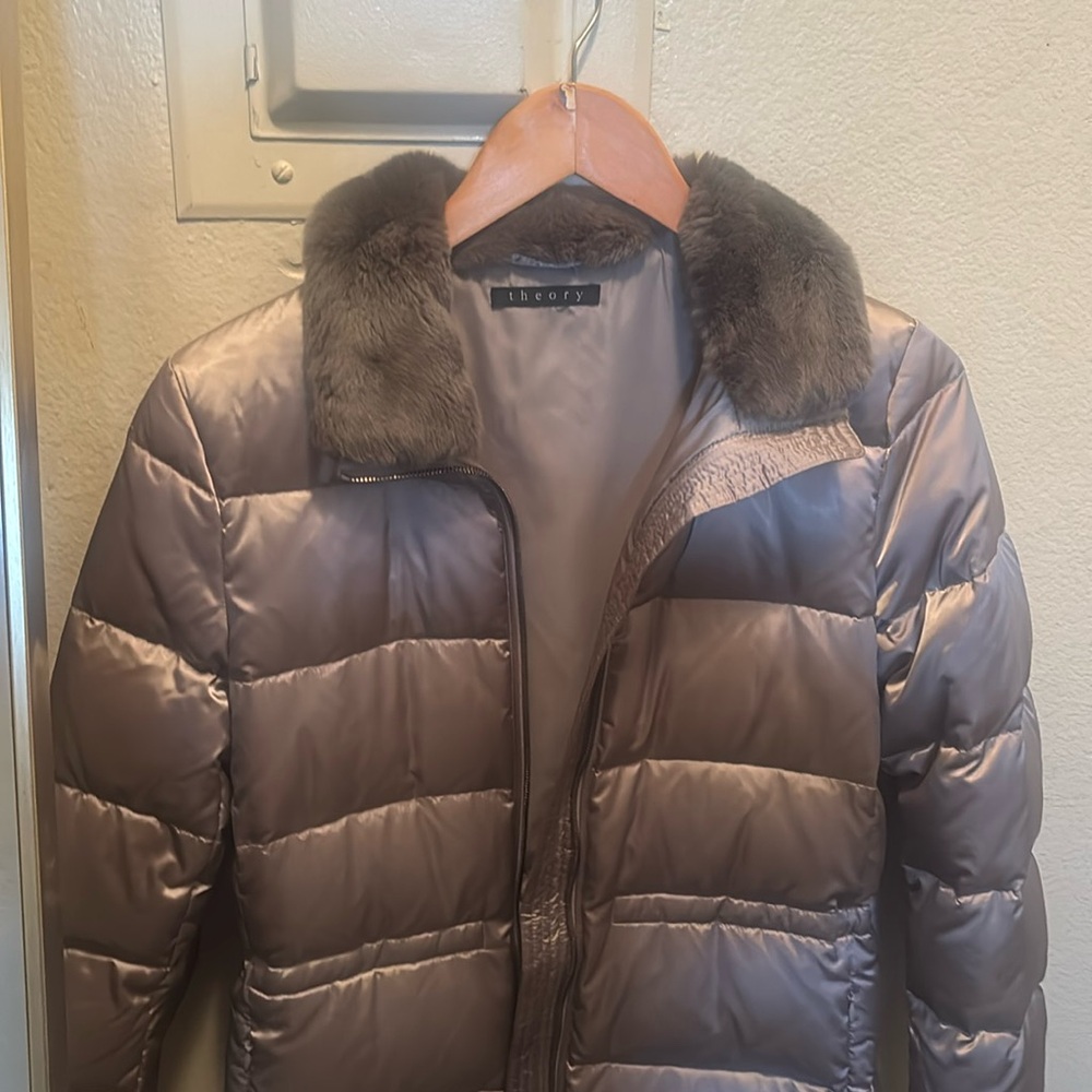 Grey metallic Puffer Coat